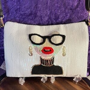 Stylish Black and White Crossbody Bag